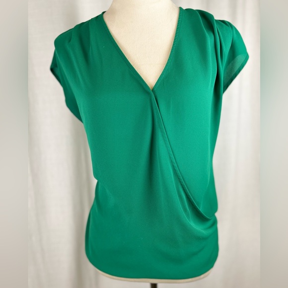 Pleione Tops - Pleione Teal Draped Blouse